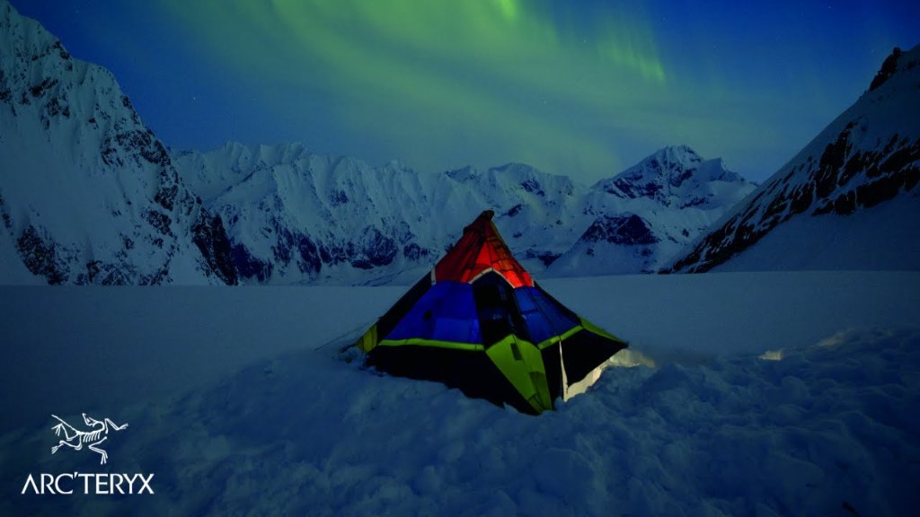Tent constructed from used Arc’teryx jackets for ReGEAR
