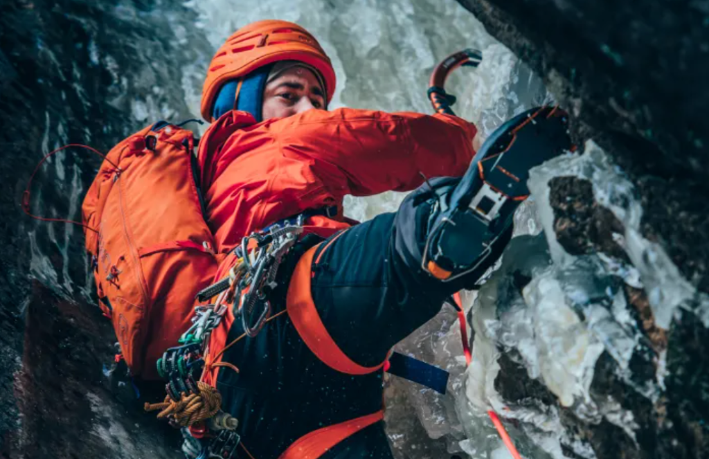 Ice climber in the Climb-it campaign concept