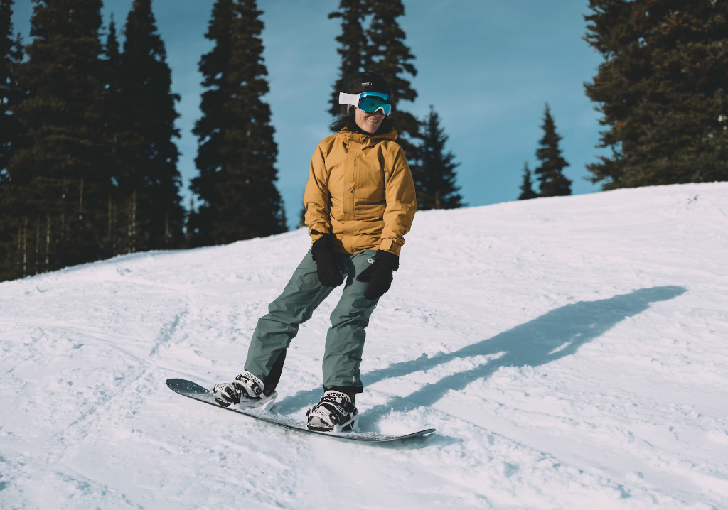 Snowboarder in a generational Arc’teryx film concept